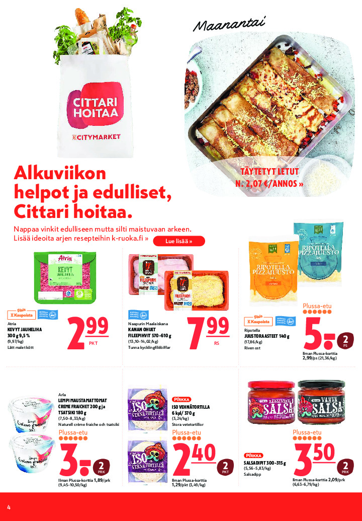 K-Citymarket Tarjouslehti sivu 4