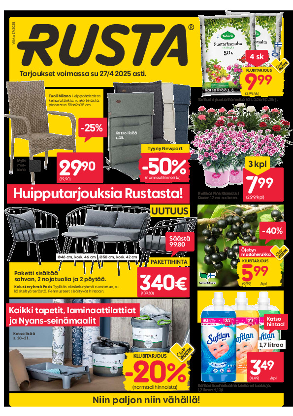 Rusta Tarjoukset 03 11 2025 Uudet Tarjouslehdet Kuvasto24 fi