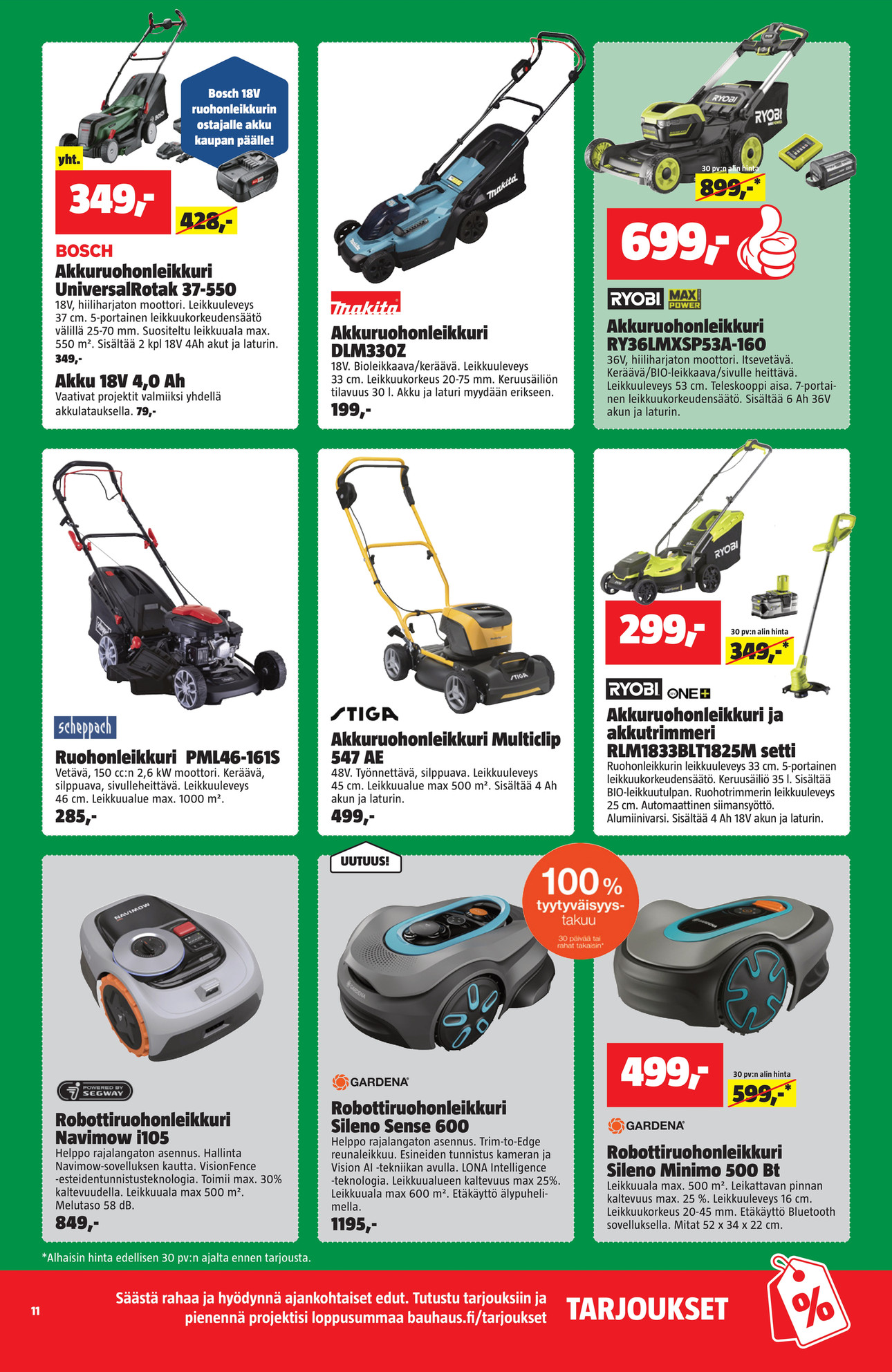 Bauhaus Bauhaus tarjouslehti 31.3.–30.4.2026 sivu 11