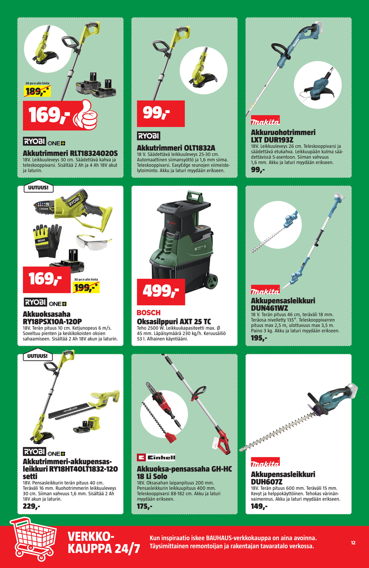 Bauhaus Bauhaus tarjouslehti 31.3.–30.4.2026 sivu 12