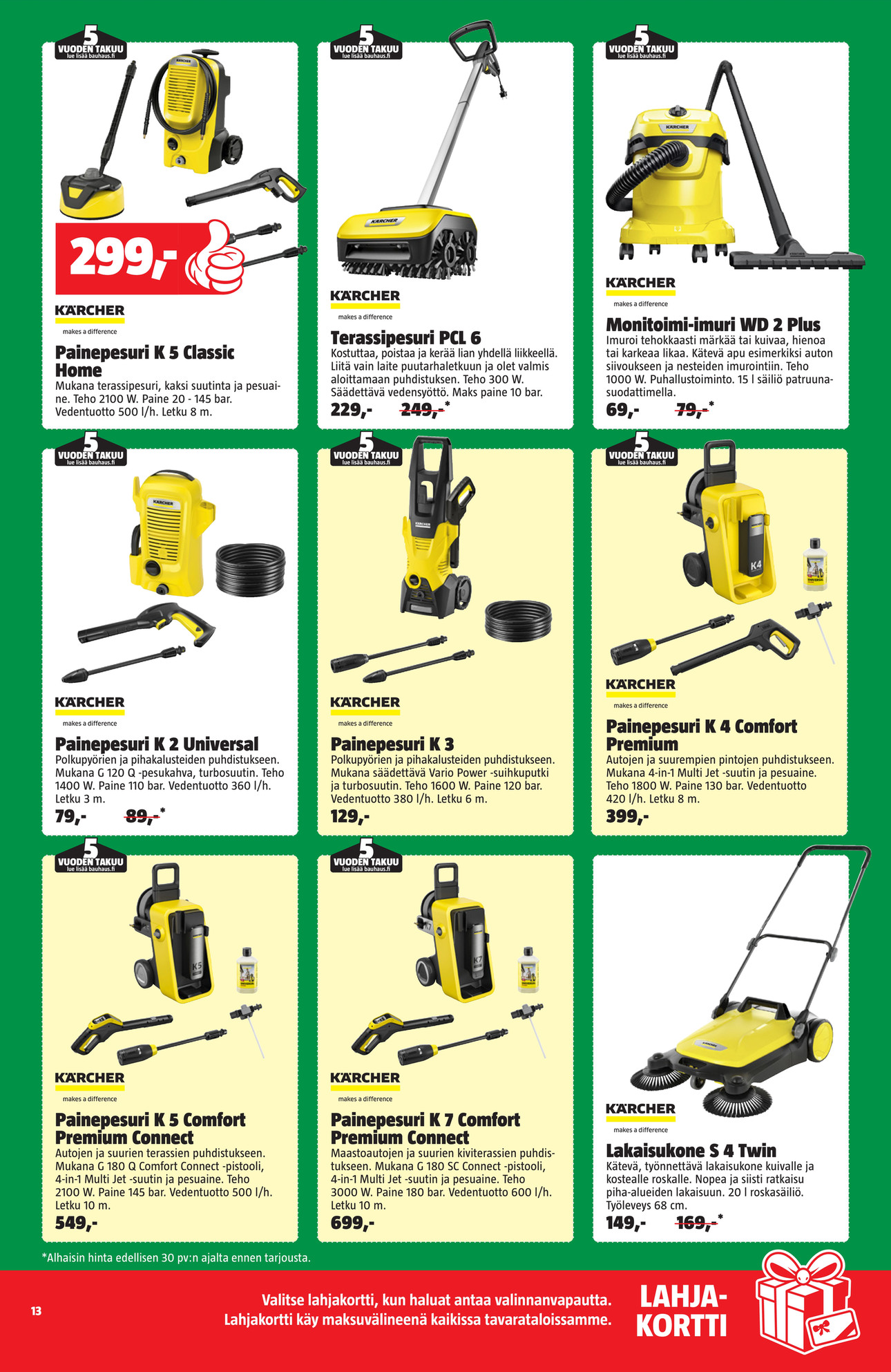 Bauhaus Bauhaus tarjouslehti 31.3.–30.4.2026 sivu 13