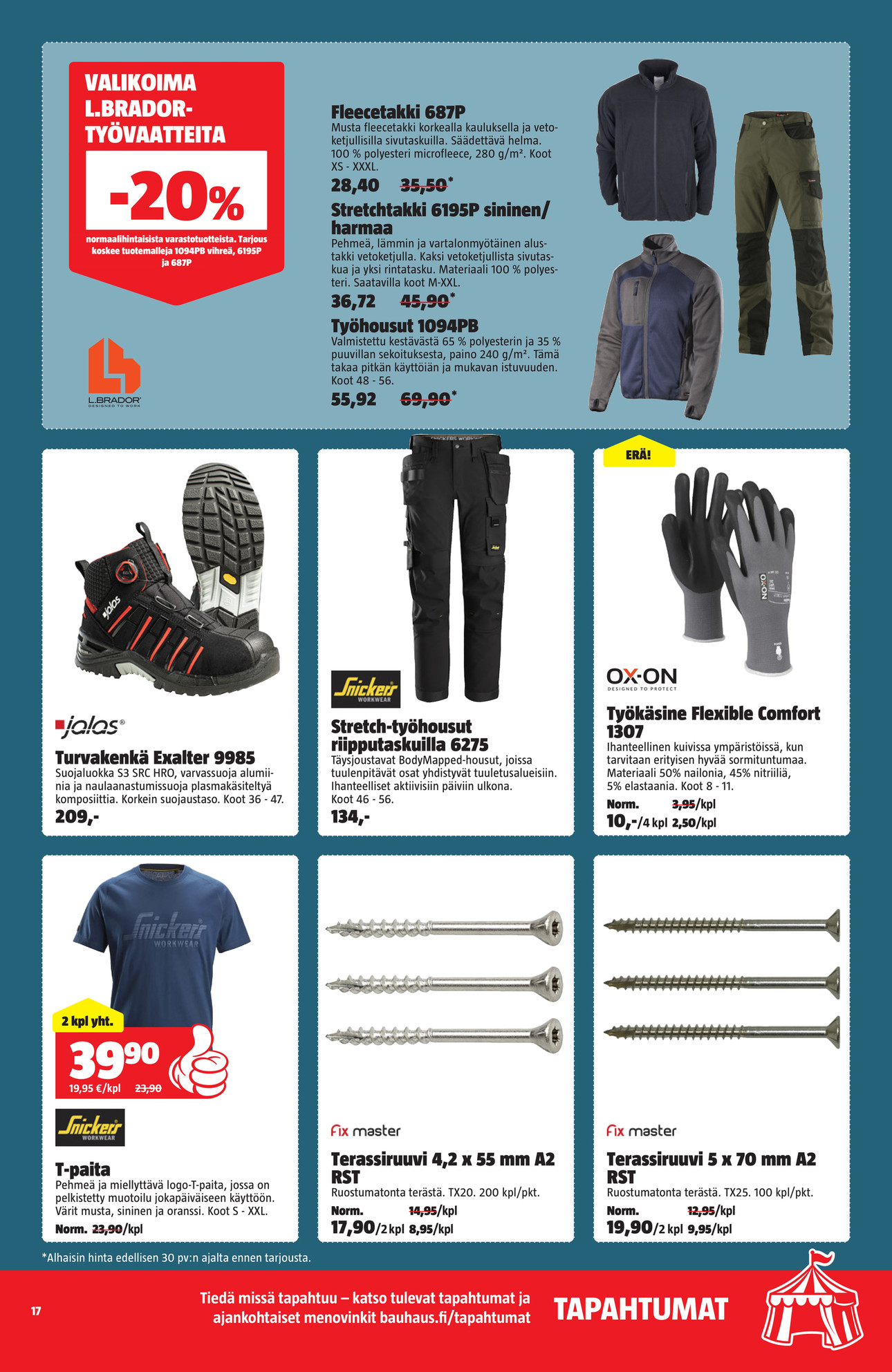 Bauhaus Bauhaus tarjouslehti 31.3.–30.4.2026 sivu 17