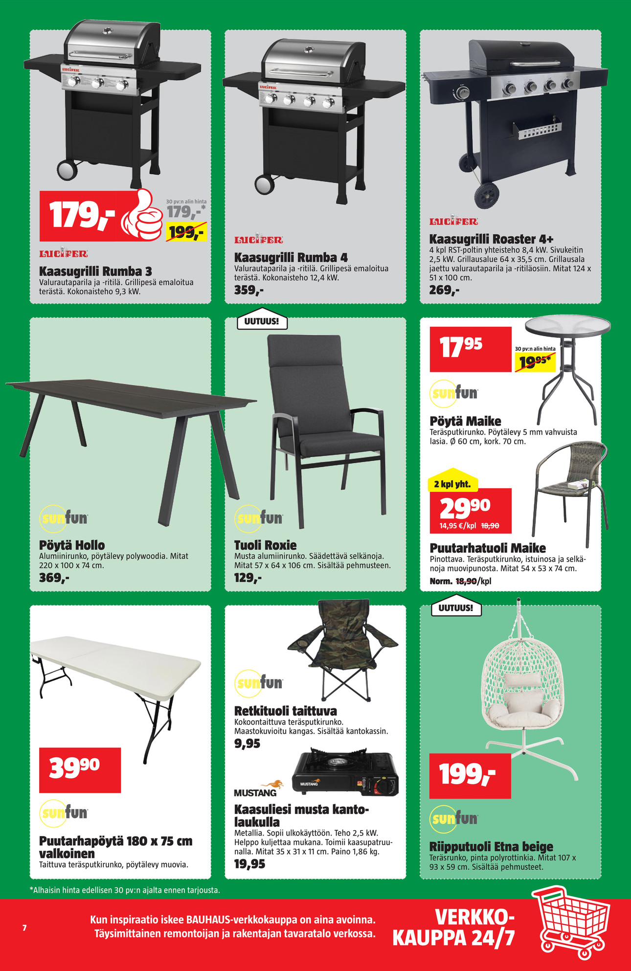 Bauhaus Bauhaus tarjouslehti 31.3.–30.4.2026 sivu 7