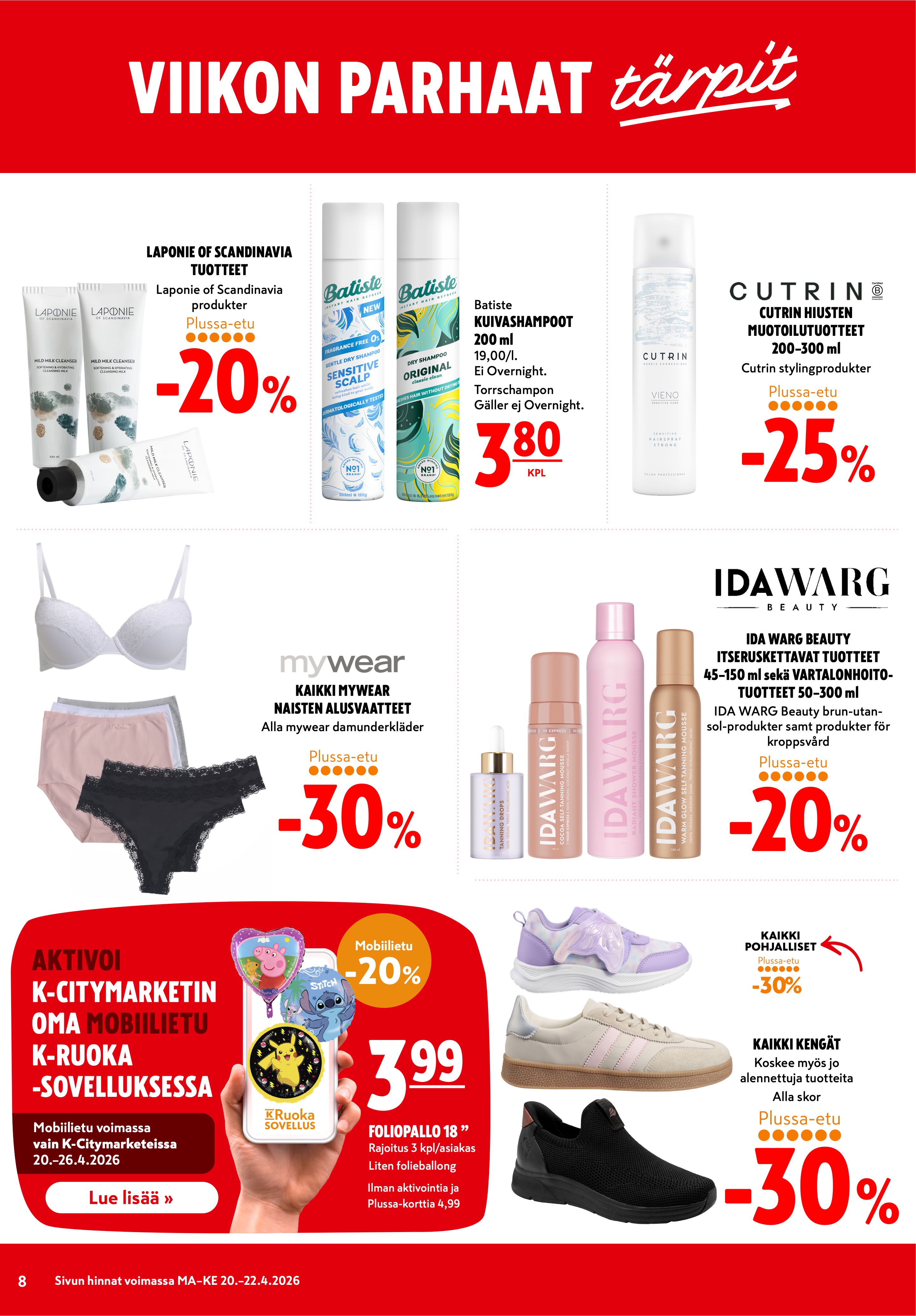 K-Citymarket Alkuviikon tarjouslehti vk 17 sivu 8