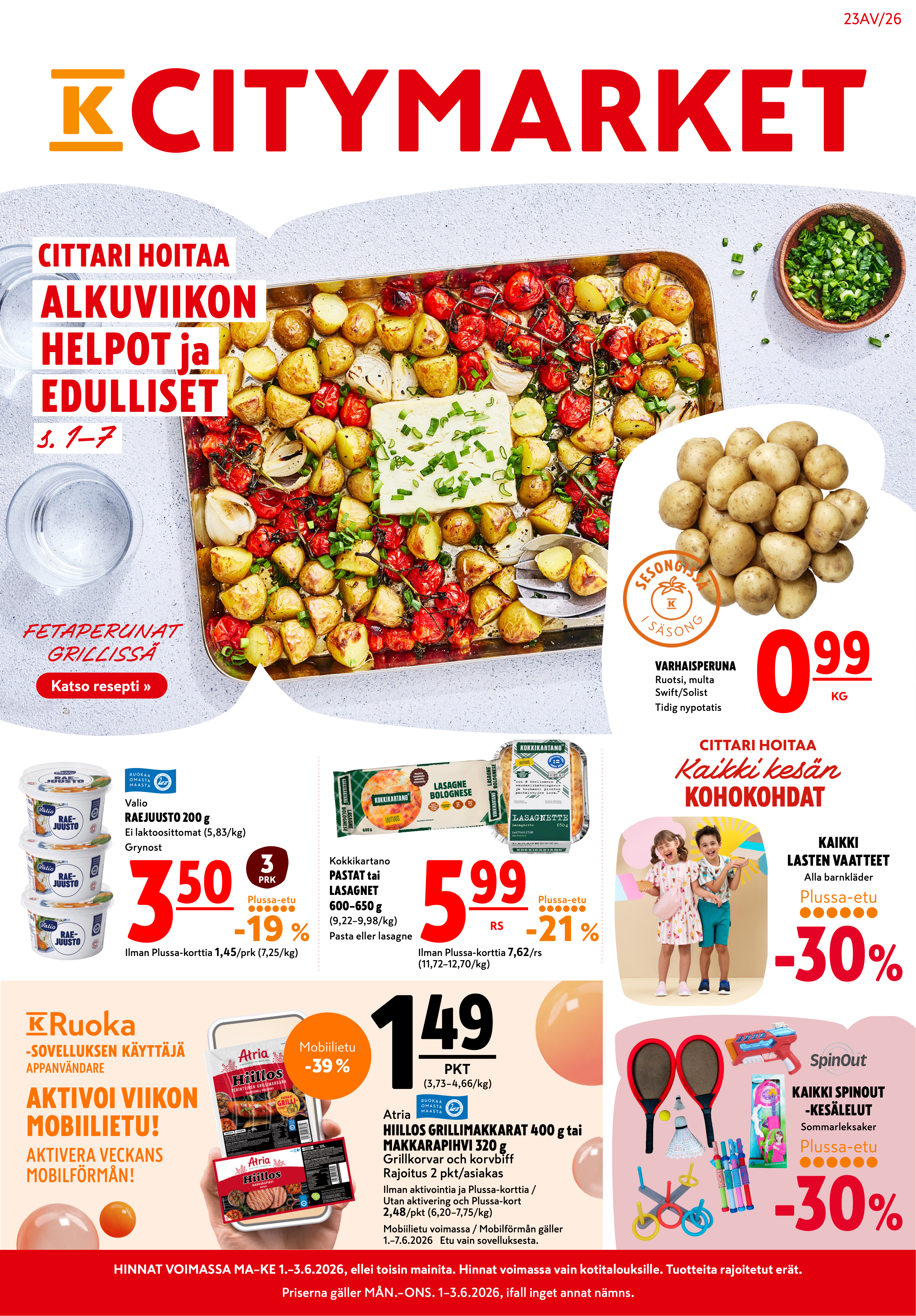 K-Citymarket Alkuviikon tarjouslehti vk 23 sivu 1