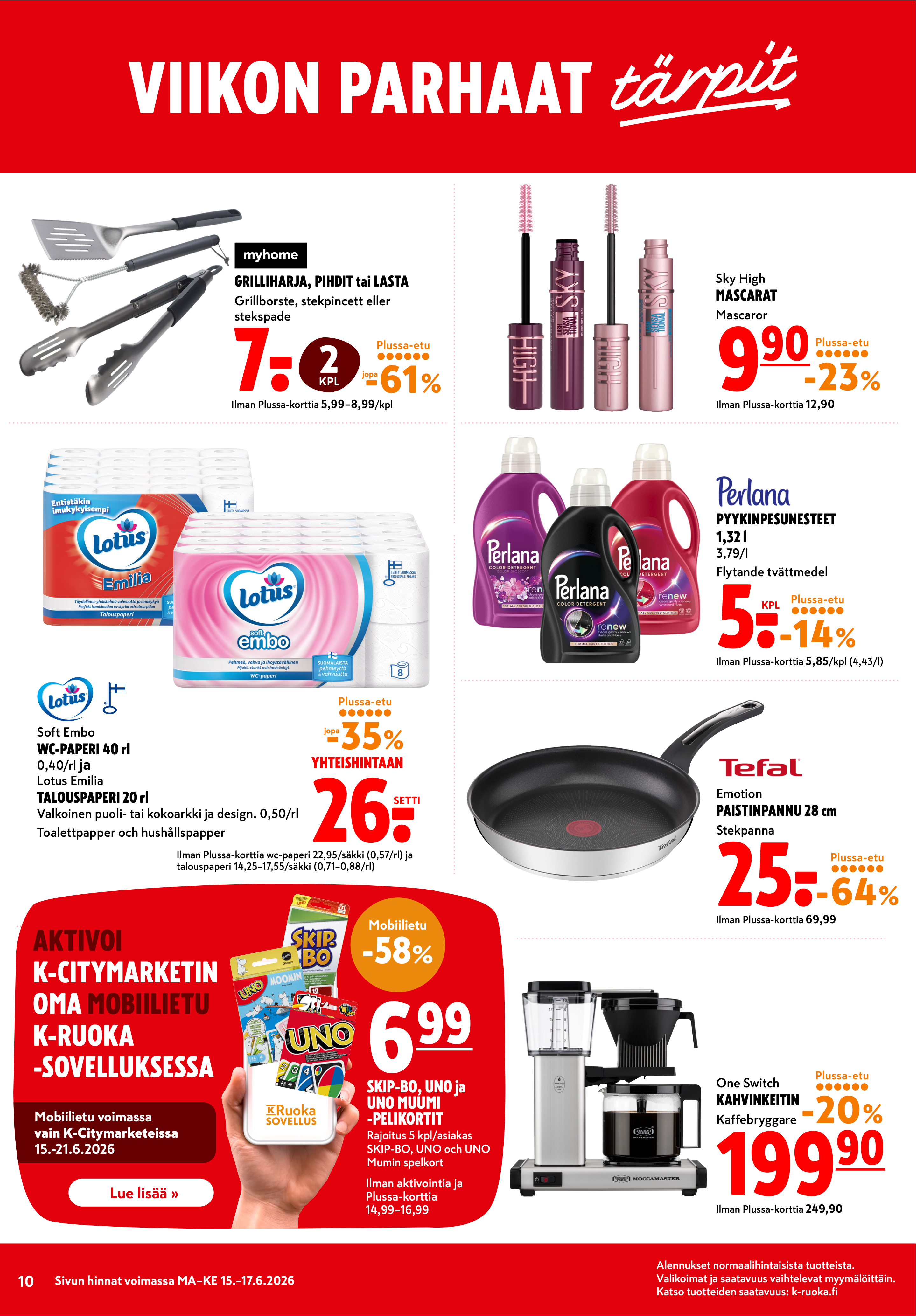 K-Citymarket Alkuviikon tarjouslehti vk 25 sivu 10