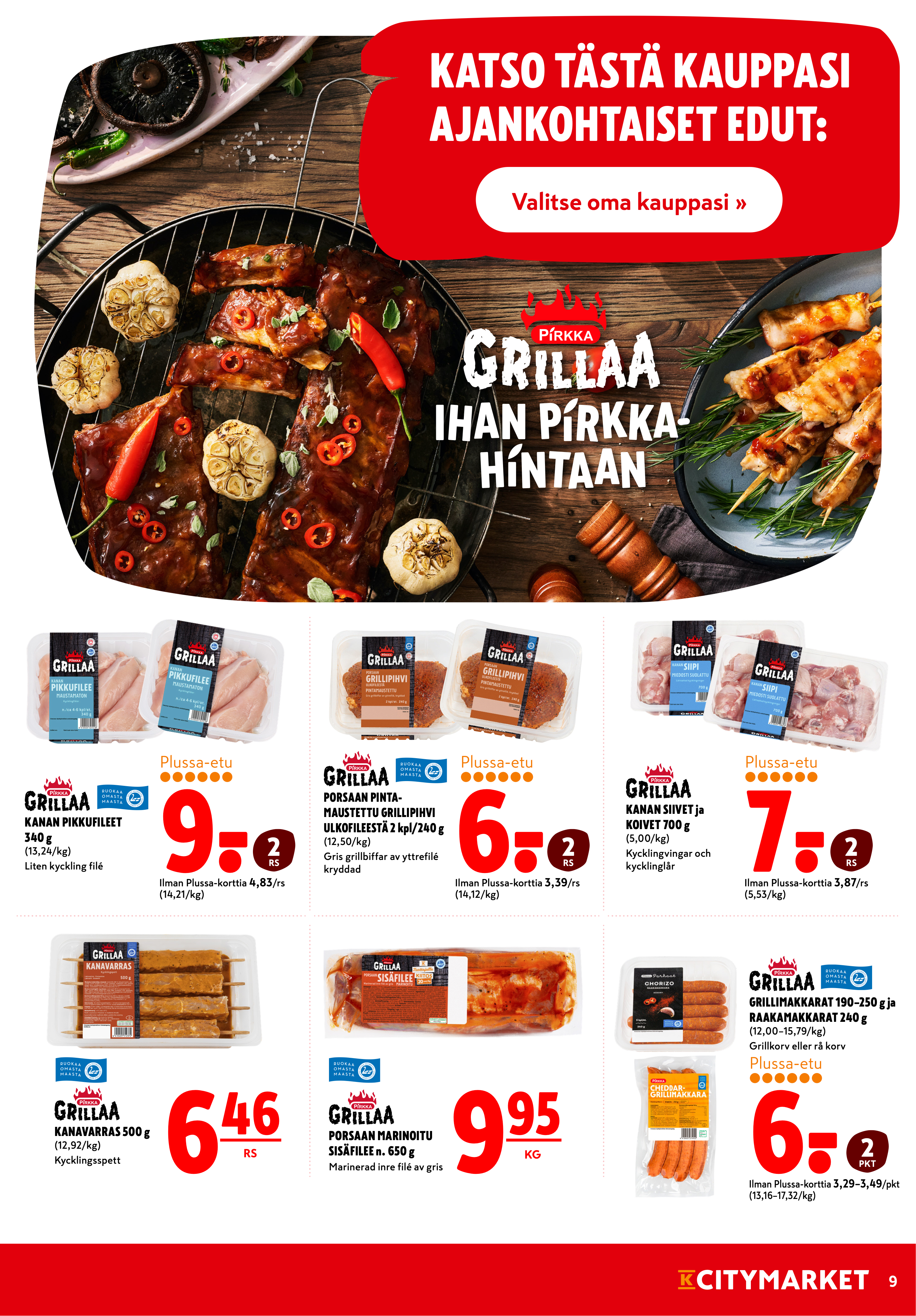 K-Citymarket Alkuviikon tarjouslehti vk 25 sivu 9