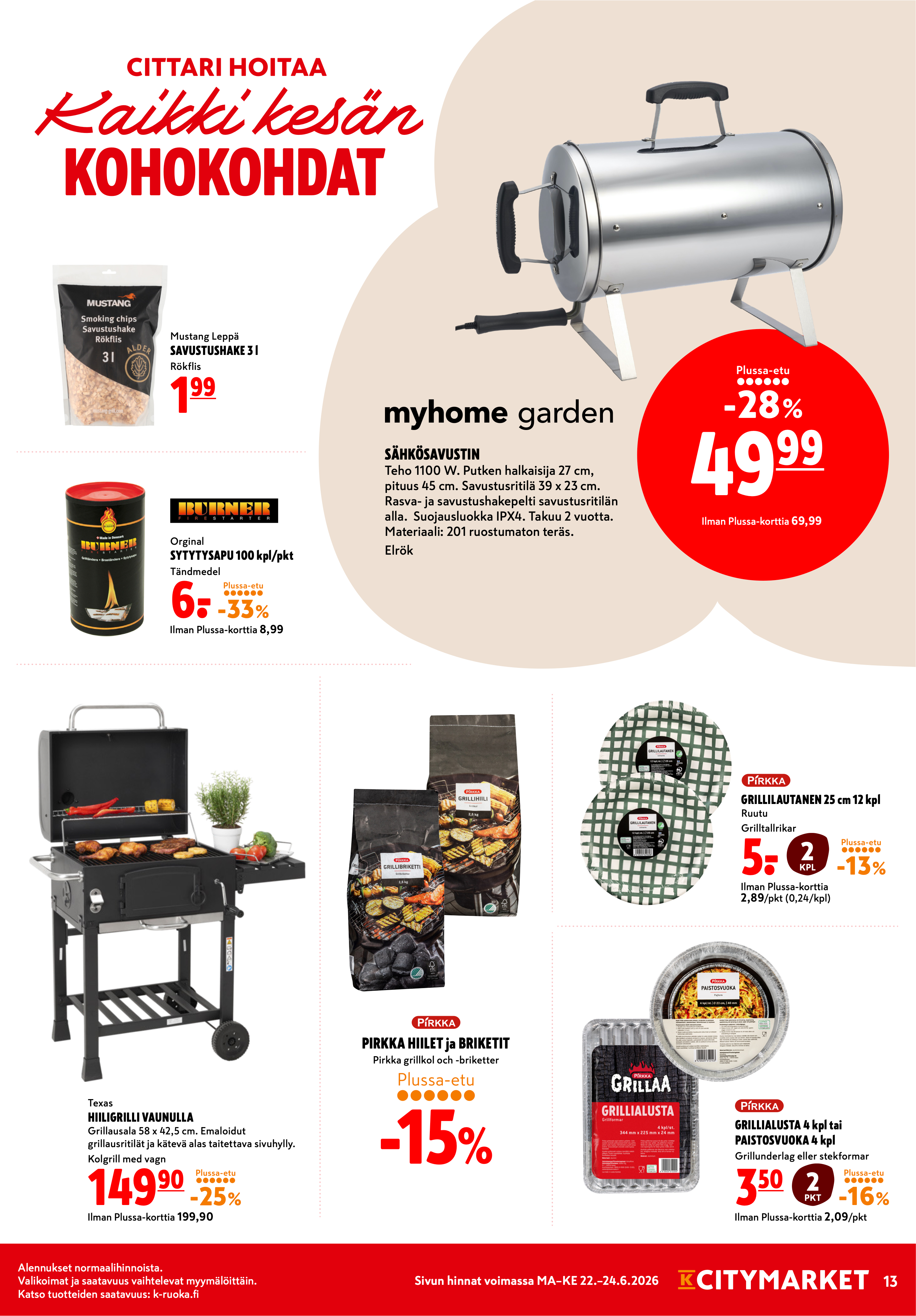 K-Citymarket Alkuviikon tarjouslehti vk 26 sivu 13