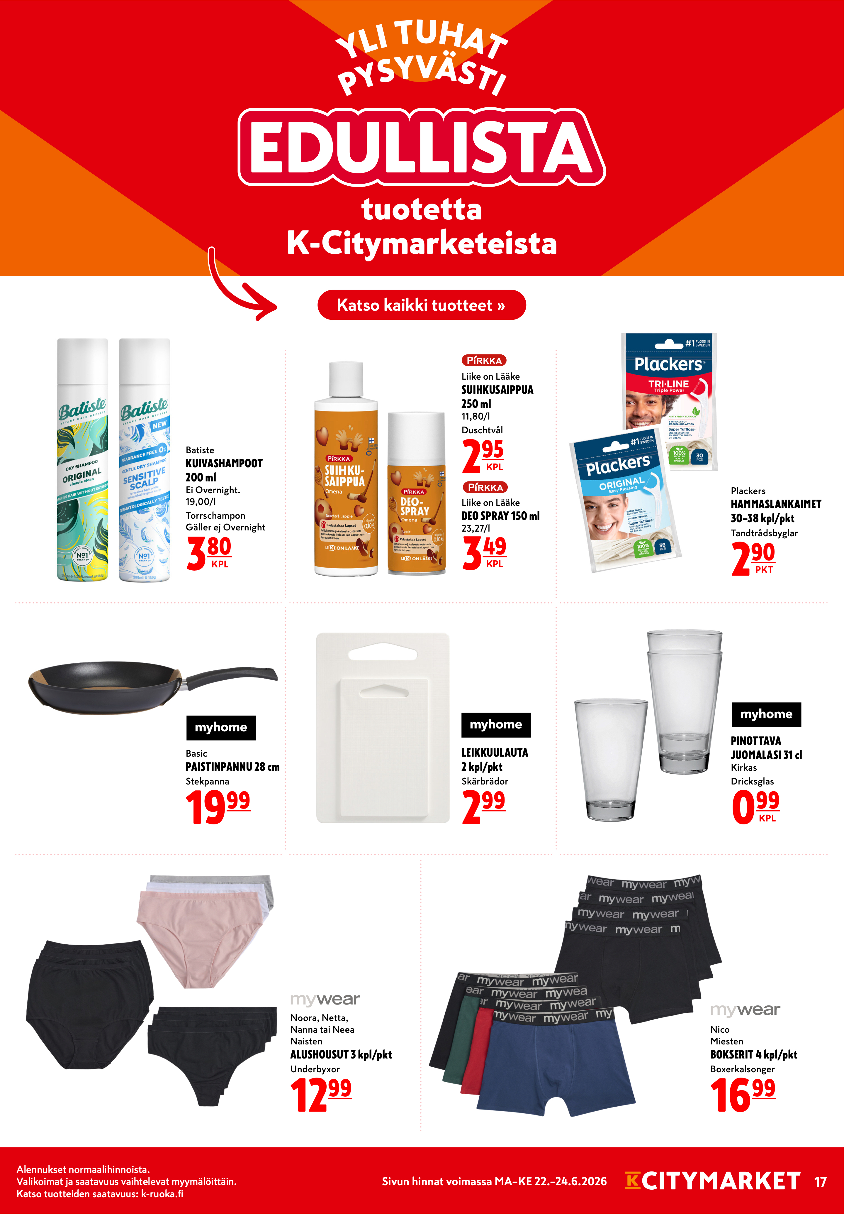K-Citymarket Alkuviikon tarjouslehti vk 26 sivu 17