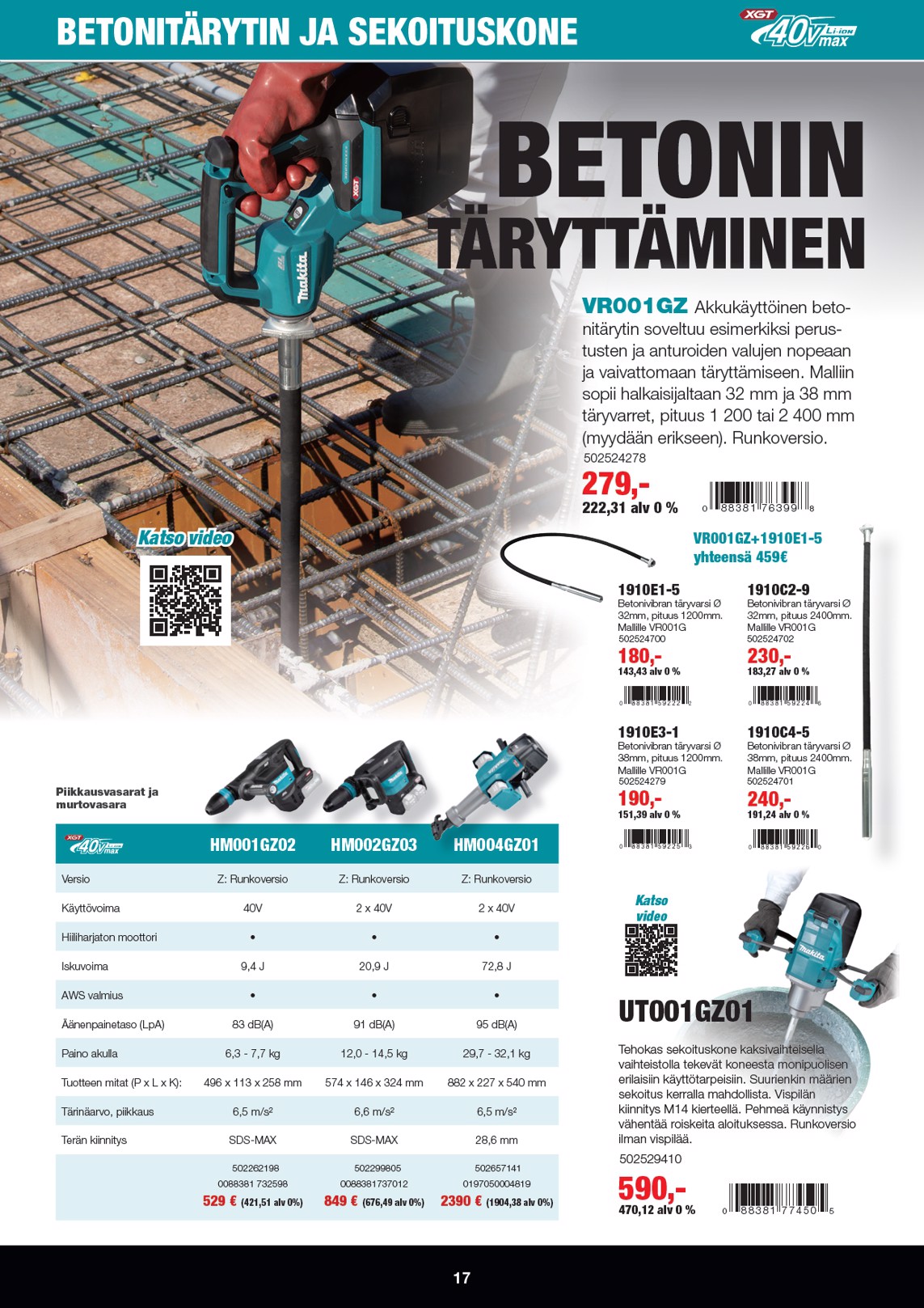 K-Rauta Makita Xgt Esite 2026 sivu 17