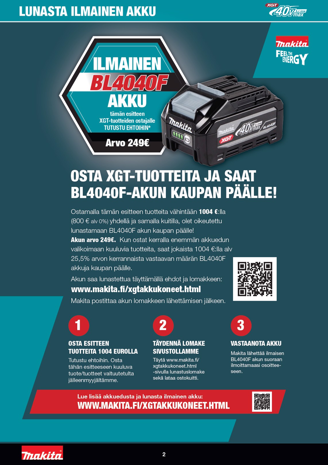 K-Rauta Makita Xgt Esite 2026 sivu 2