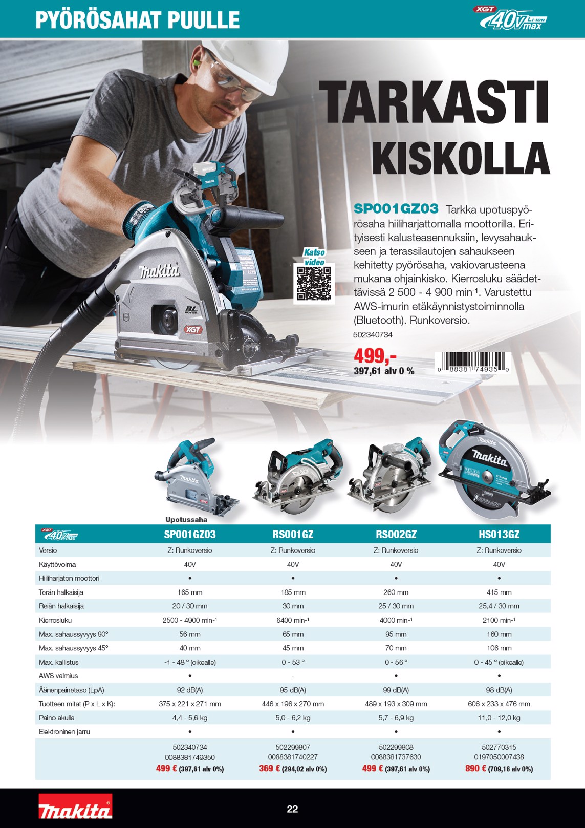 K-Rauta Makita Xgt Esite 2026 sivu 22