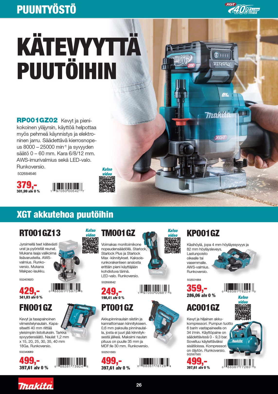 K-Rauta Makita Xgt Esite 2026 sivu 26