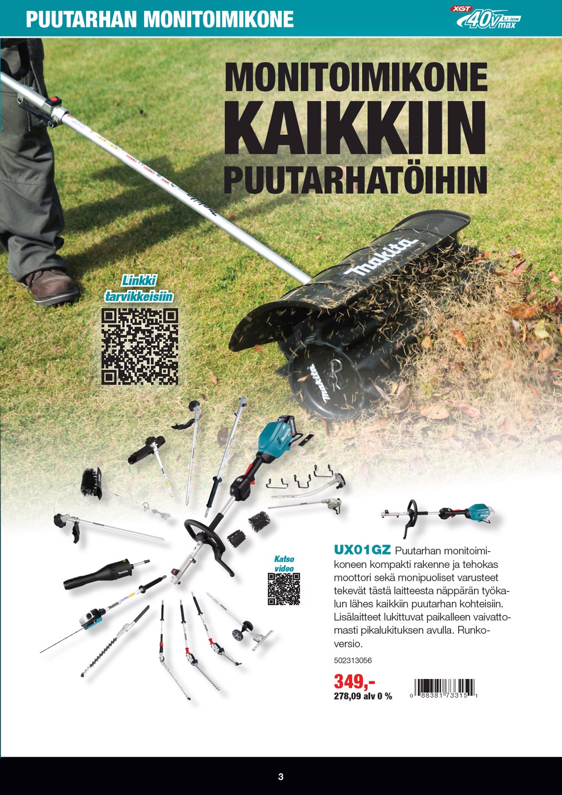 K-Rauta Makita Xgt Esite 2026 sivu 3