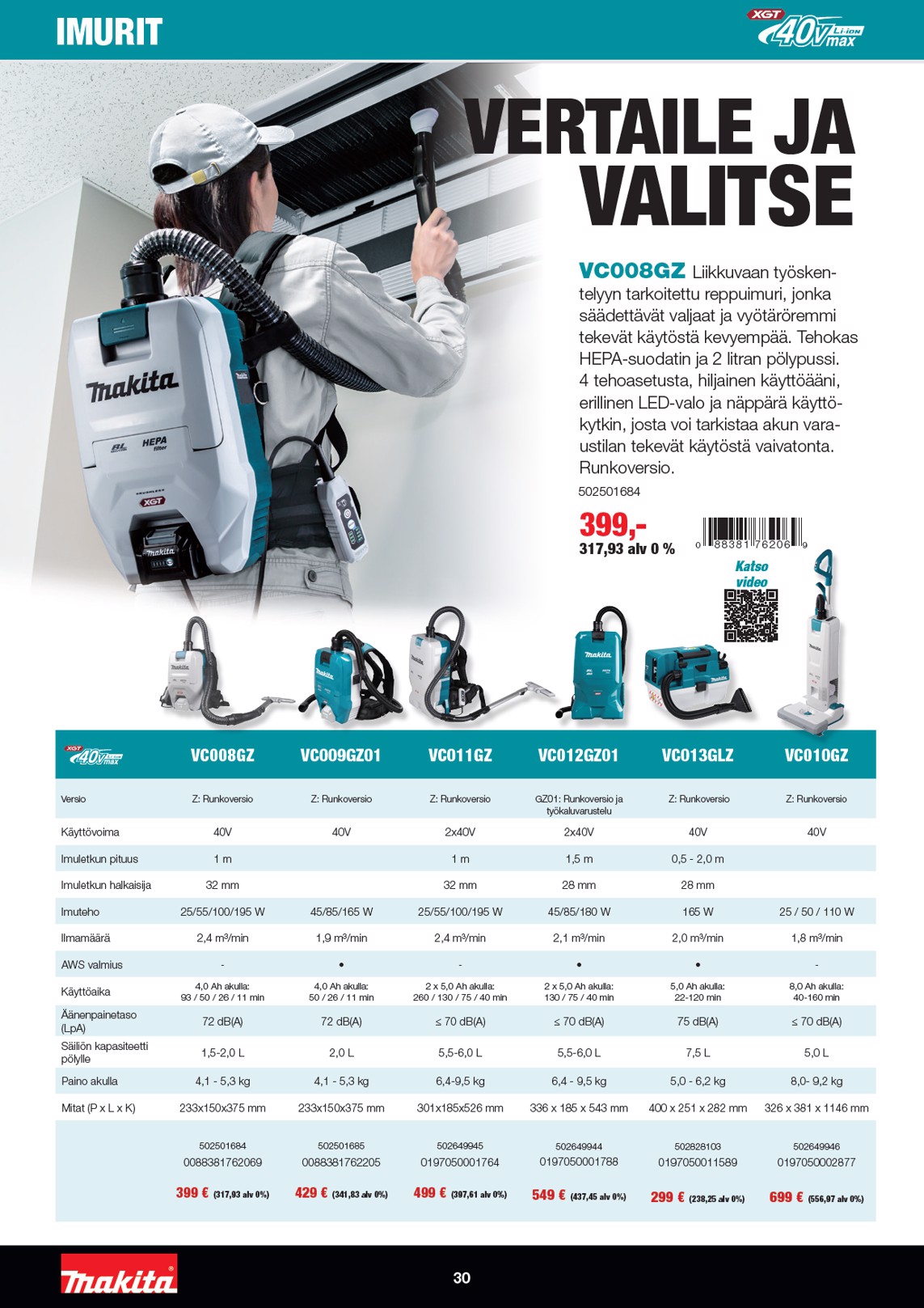 K-Rauta Makita Xgt Esite 2026 sivu 30