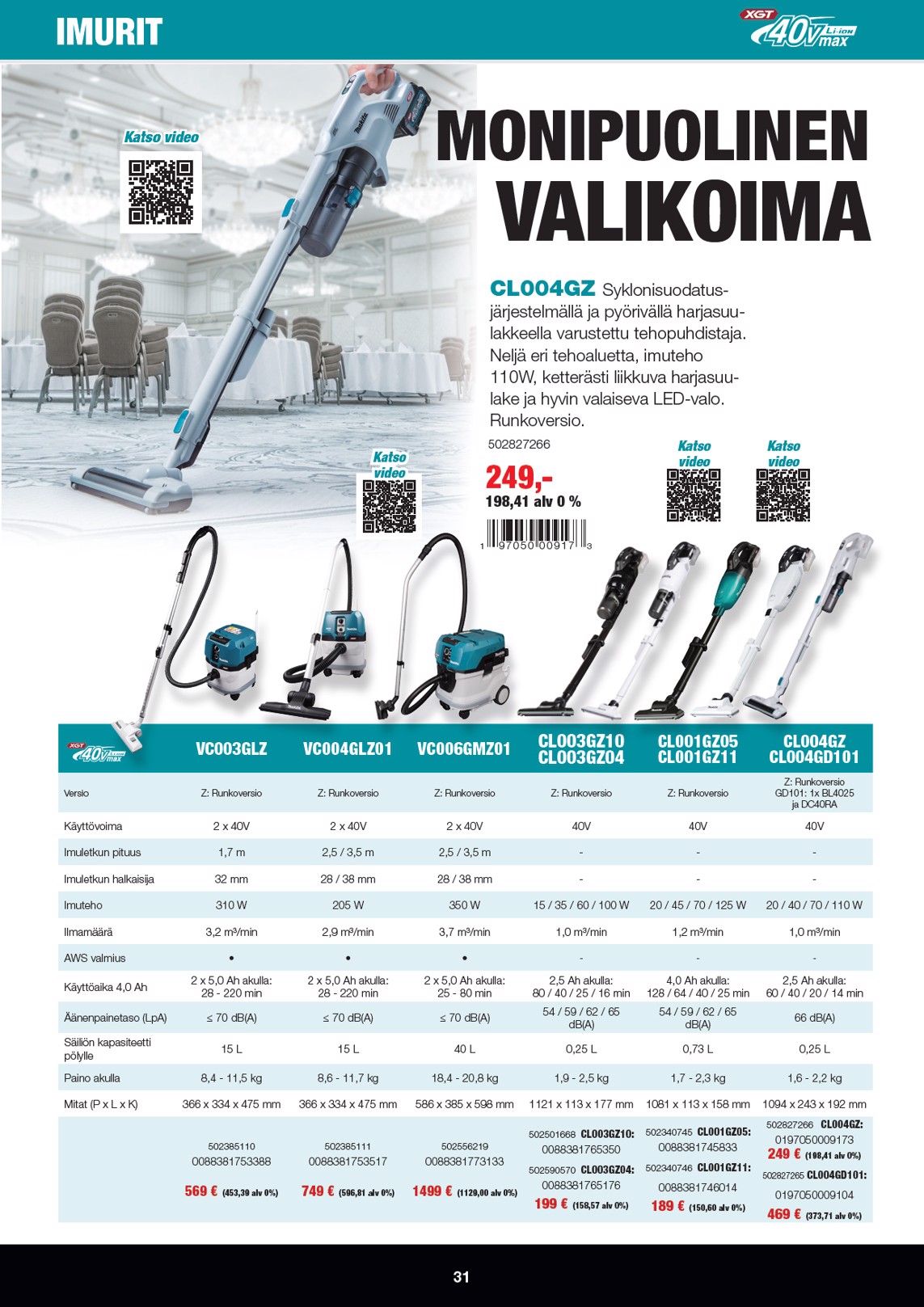 K-Rauta Makita Xgt Esite 2026 sivu 31