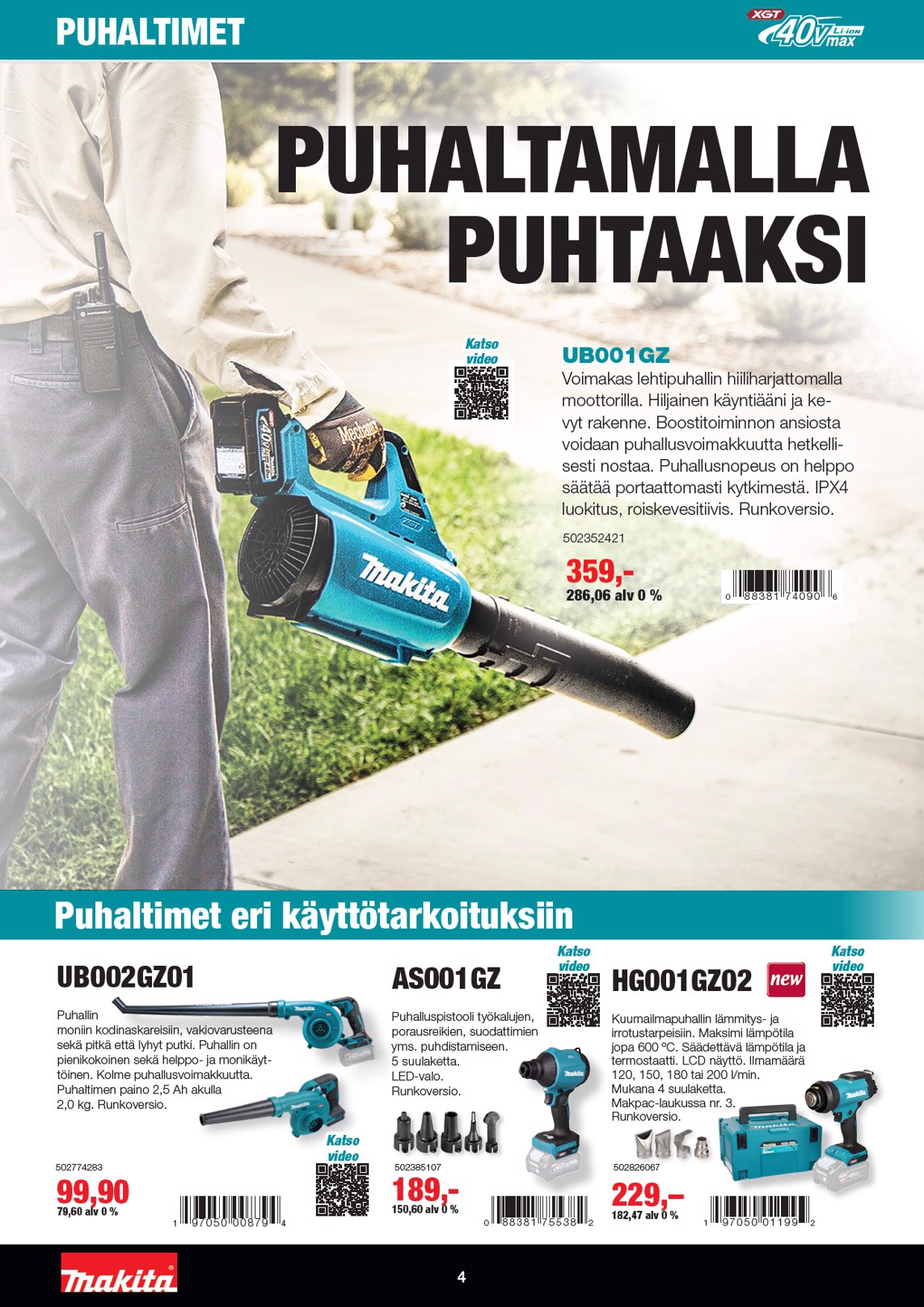 K-Rauta Makita Xgt Esite 2026 sivu 4