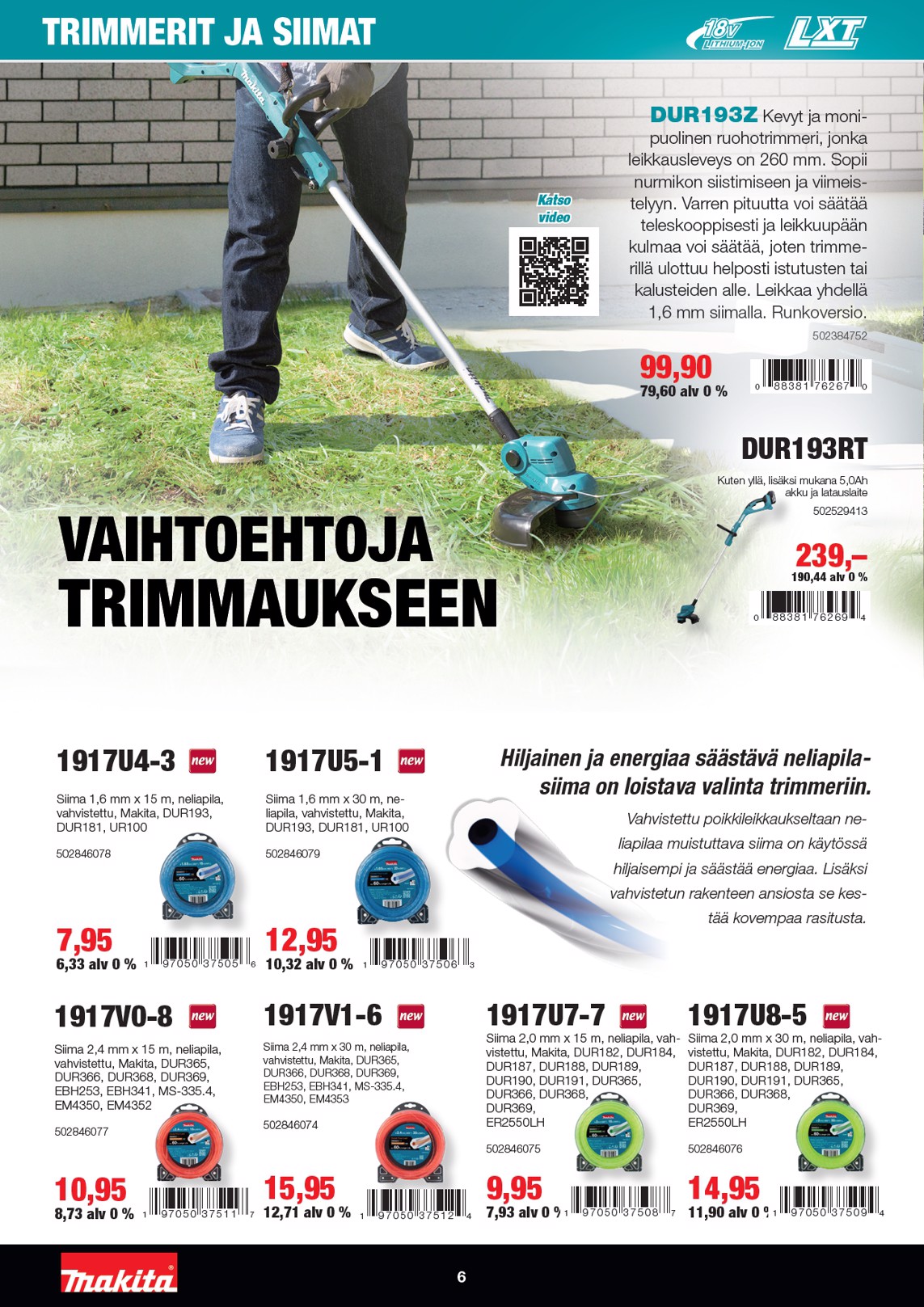 K-Rauta Makita Lxt Puutarhaesite 2026 sivu 6