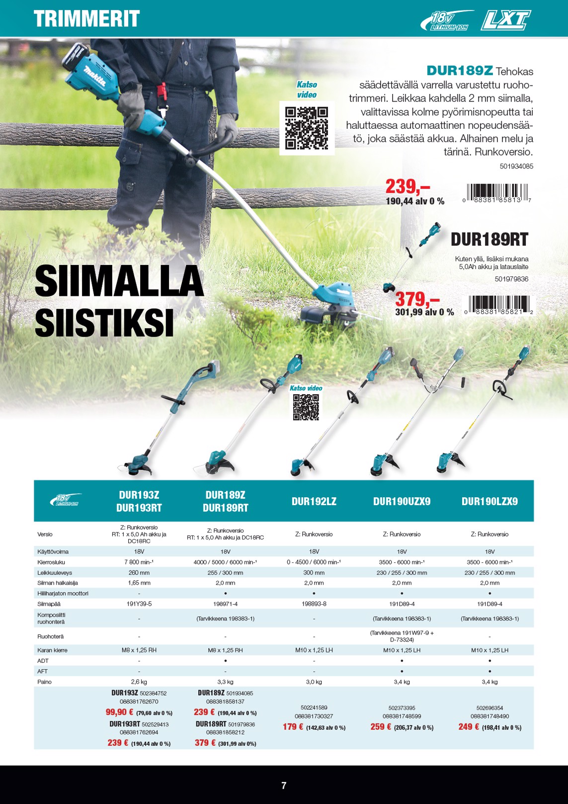 K-Rauta Makita Lxt Puutarhaesite 2026 sivu 7