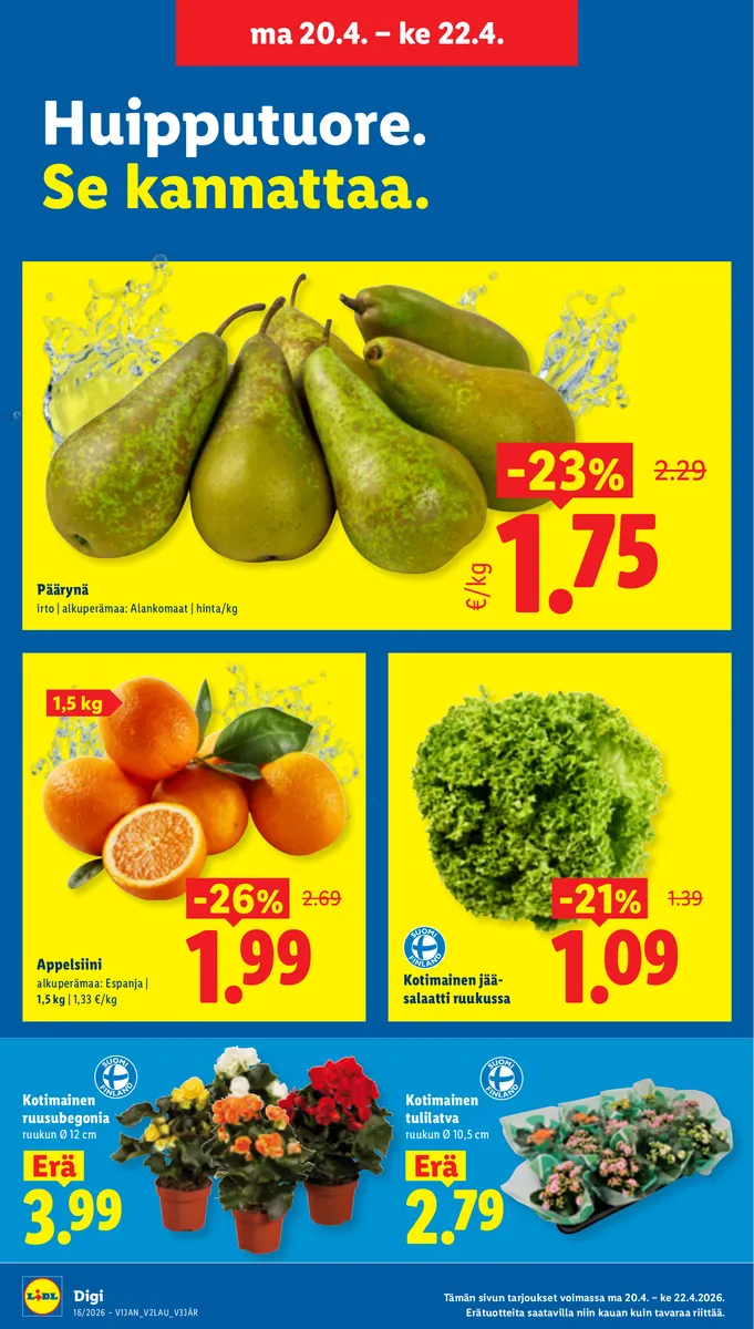 Lidl Koko Suomen Tarjoukset to 16.4. – ke 22.4. sivu 21