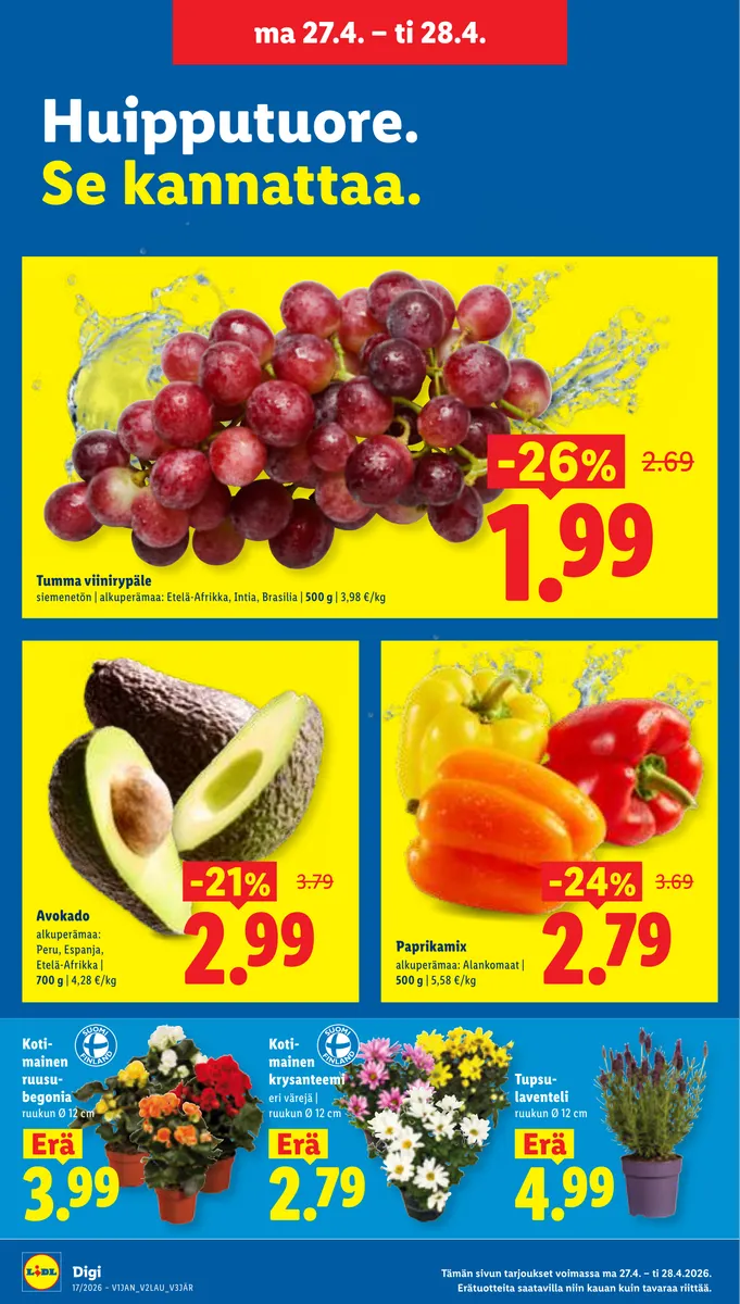Lidl Koko Suomen Tarjoukset to 23.4. – ti 28.4. sivu 25