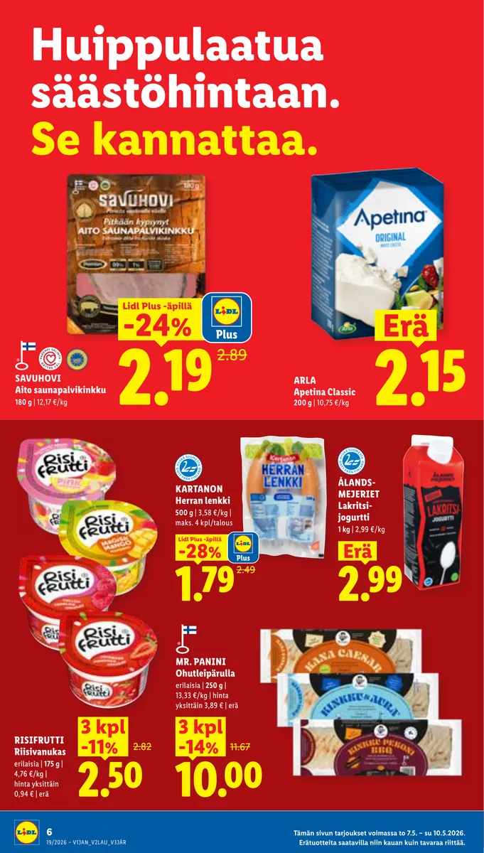Lidl Koko Suomen Tarjoukset to 7.5. – ti 12.5. sivu 6