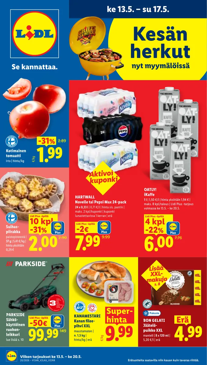 Lidl Koko Suomen Tarjoukset ke 13.5. – ke 20.5. sivu 1