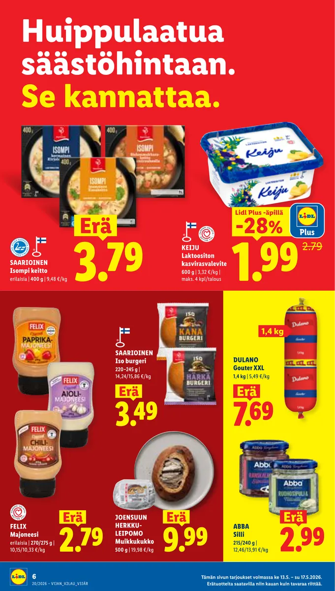 Lidl Koko Suomen Tarjoukset ke 13.5. – ke 20.5. sivu 6