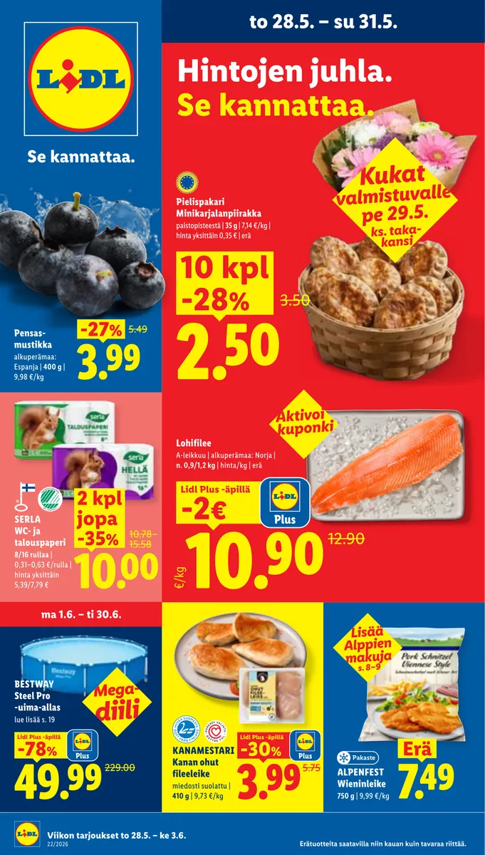 Lidl Koko Suomen Tarjoukset to 28.5. – ke 3.6. sivu 1