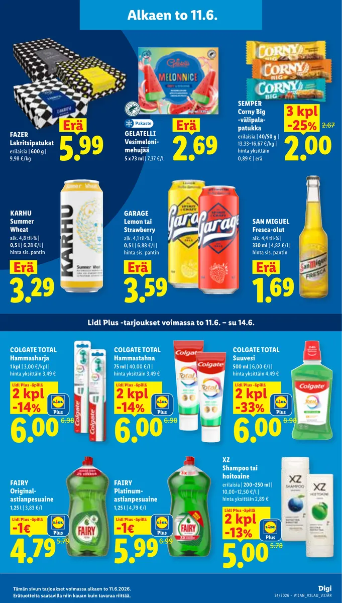 Lidl Koko Suomen Tarjoukset to 11.6. – ti 16.6. sivu 13