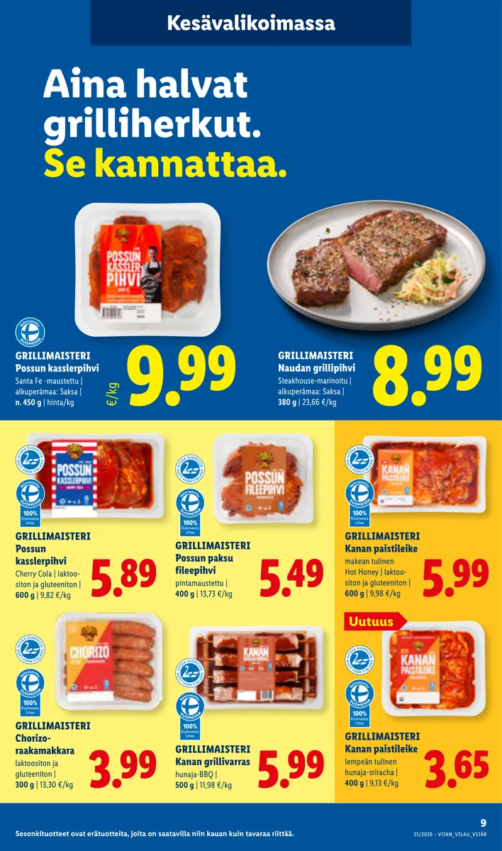 Lidl Koko Suomen Tarjoukset ke 17.6. – ke 24.6. sivu 9