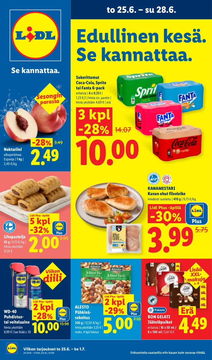 Lidl Koko Suomen Tarjoukset to 25.6. – ke 1.7. sivu 1