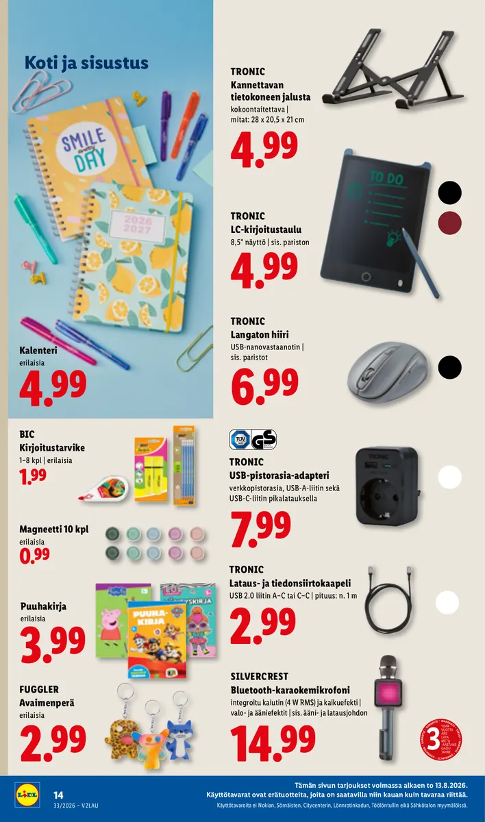 Lidl Koko Suomen Tarjoukset to 13.8. – su 16.8. sivu 18