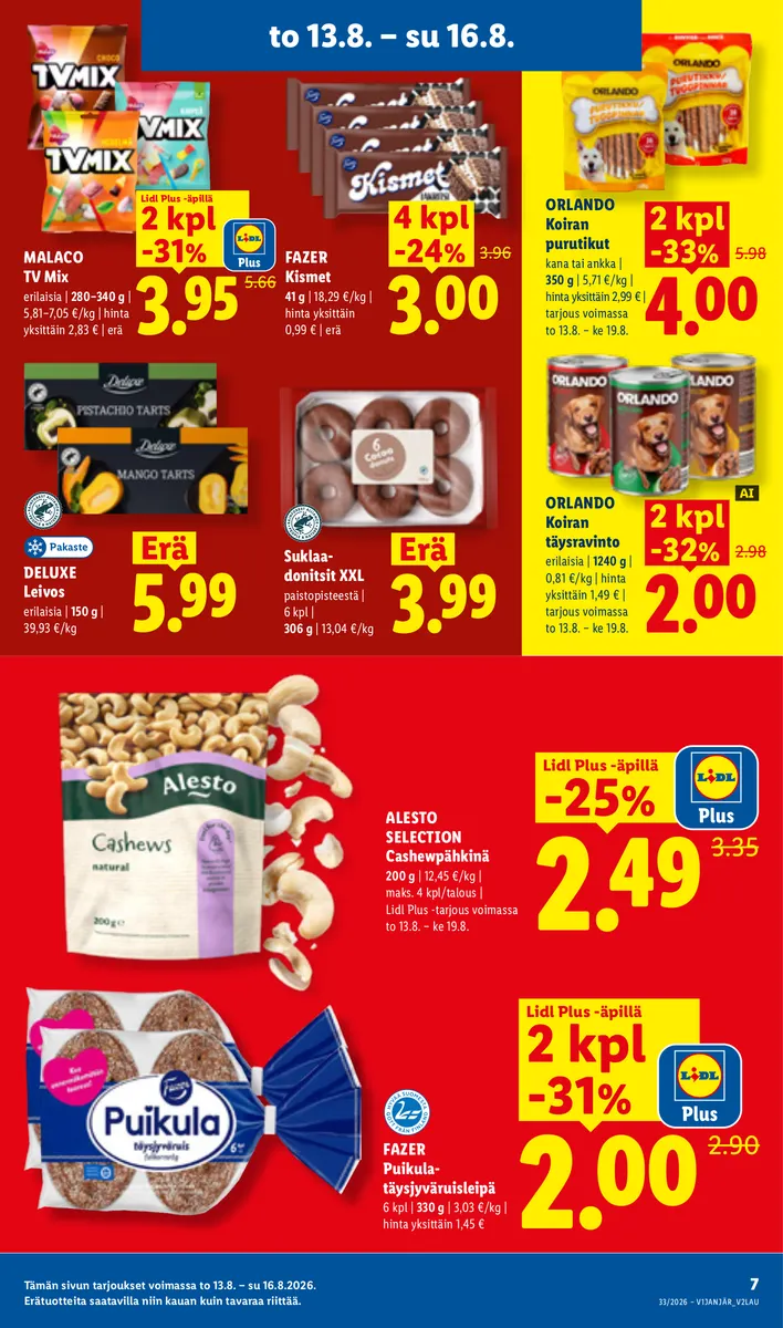 Lidl Koko Suomen Tarjoukset to 13.8. – su 16.8. sivu 7