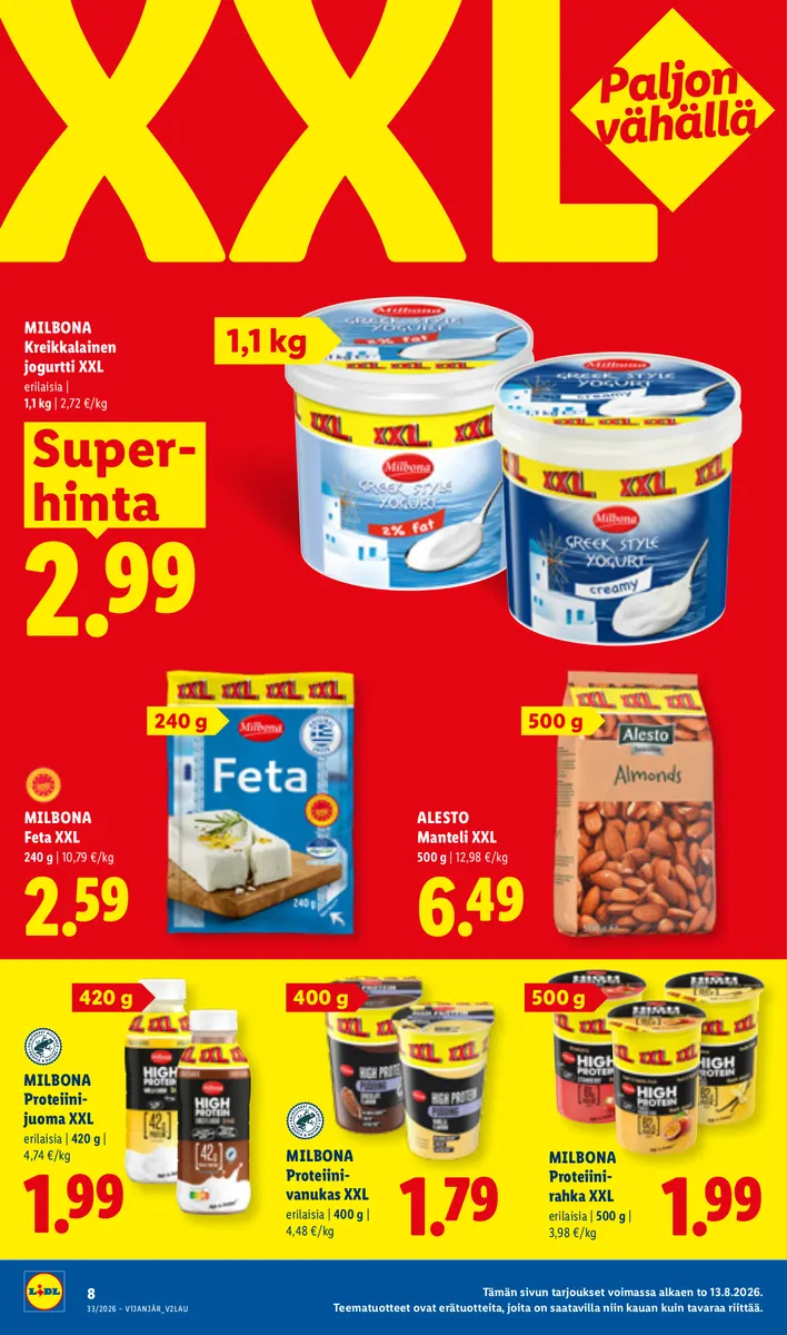 Lidl Koko Suomen Tarjoukset to 13.8. – su 16.8. sivu 8