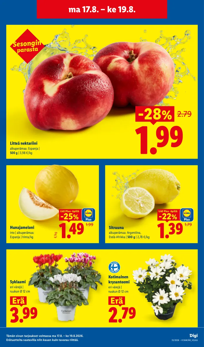 Lidl Koko Suomen Tarjoukset ma 17.8. – ke 19.8. sivu 3