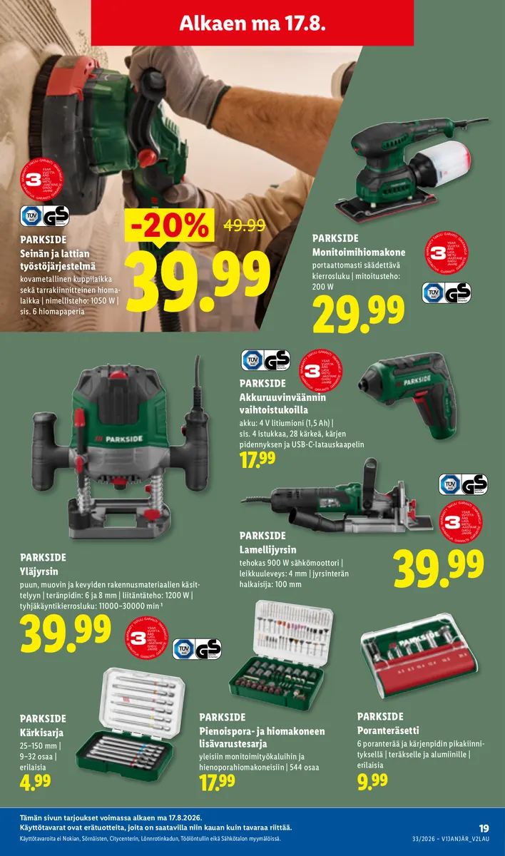 Lidl Koko Suomen Tarjoukset ma 17.8. – ke 19.8. sivu 7
