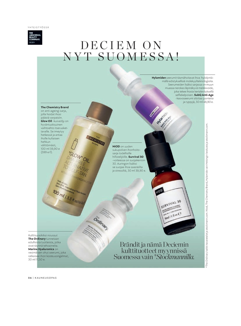 Stockmann Beauty Magazine Spring 2019 sivu 34
