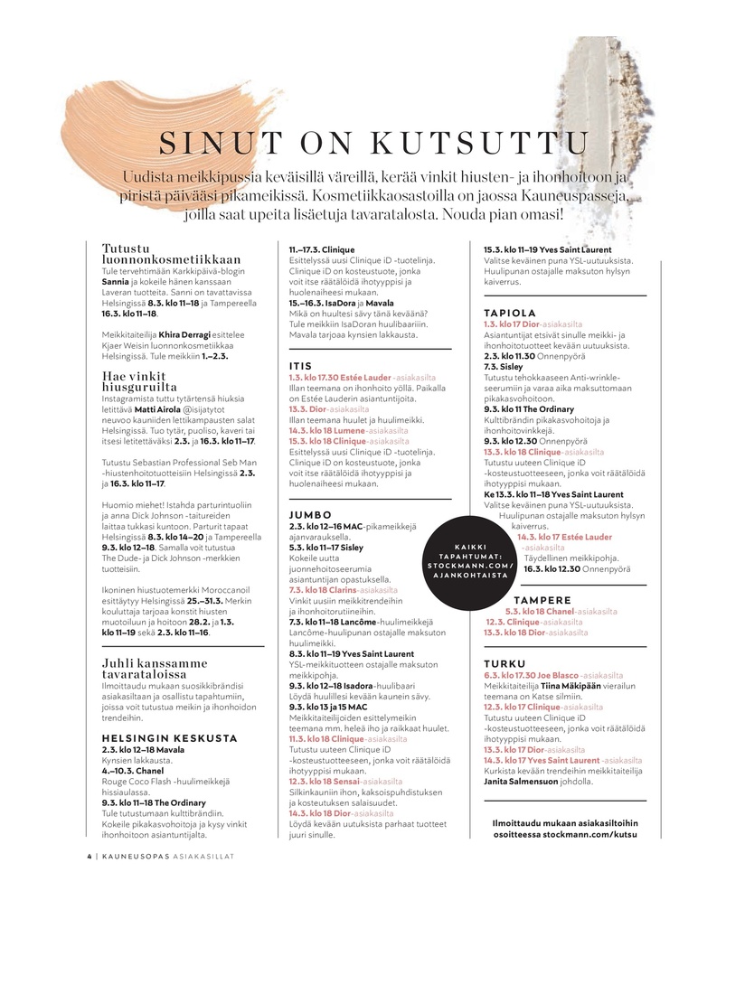 Stockmann Beauty Magazine Spring 2019 sivu 4
