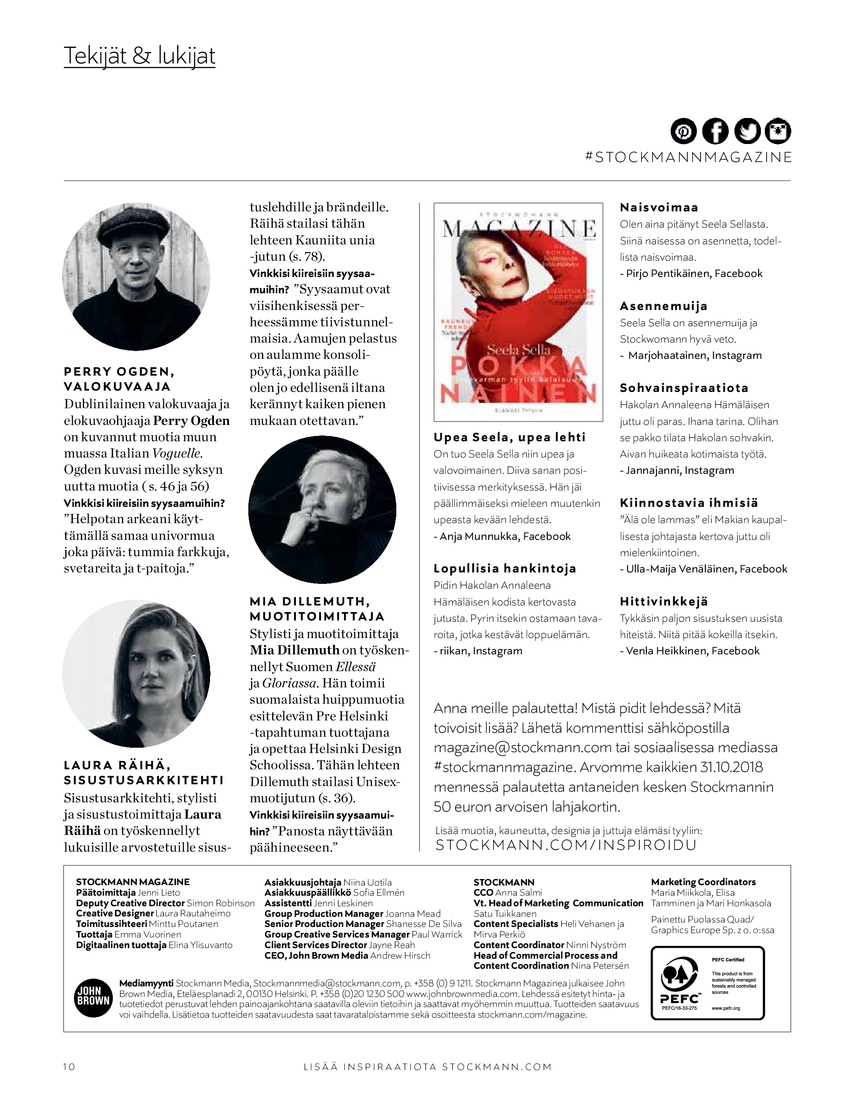 Stockmann Stockmann Magazine Syyskuu 2018 sivu 10