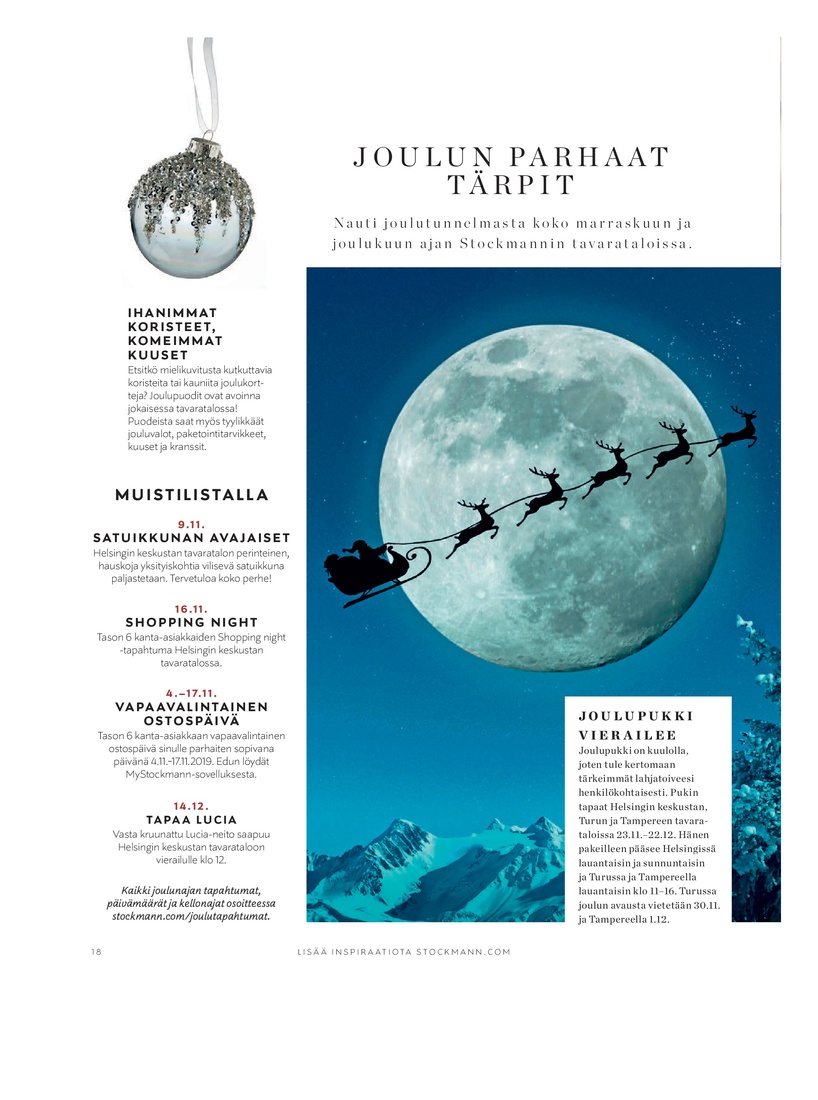 Stockmann Stockmann Magazine Xmas 2019 FI sivu 18