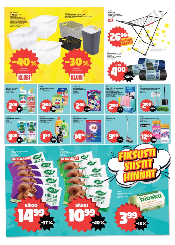 Tokmanni Lue Uusin Tarjoussanomat sivu 9