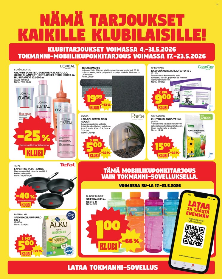 Tokmanni Lue Uusin Tarjoussanomat sivu 13