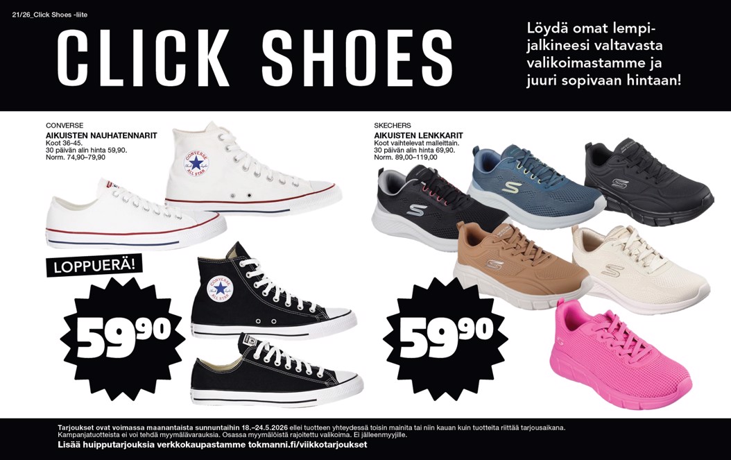 Tokmanni Click Shoes Liite vk 21