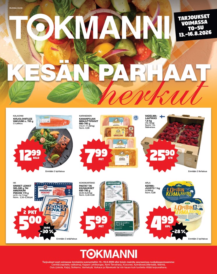 Tokmanni Ruokasanomat vk 33 to su